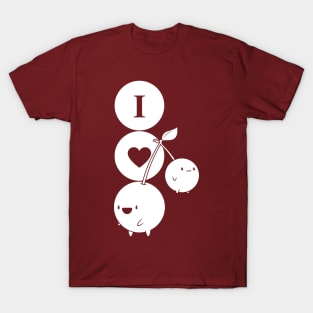 I Love Cherries (white print) T-Shirt